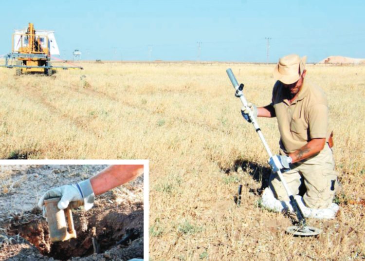 Turkish military lost maps showing landmine locations on Syrian border