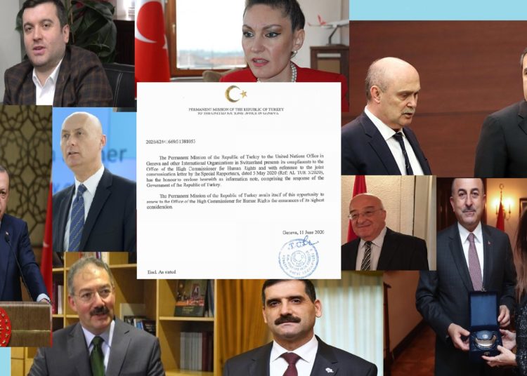 Turkish diplomats who spied on critics, coordinated kidnappings, responded to UN letter on state-sponsored abductions