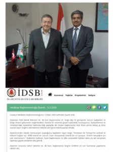 Indian Consul General IDSB Secretary General Ali Kurt