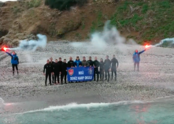 In a propaganda video, Turkish cadets show they can swim to the Greek island of Kastellorizo if necessary