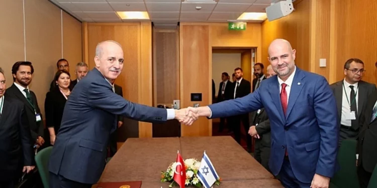 Turkish parliament speaker, who has described Israel as a terrorist and killer state, meets with Israeli counterpart for cooperation