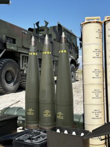 The MKE's 155 mm weapons system includes the gun, ammunition, fuse, ignition, and propulsion components. 
