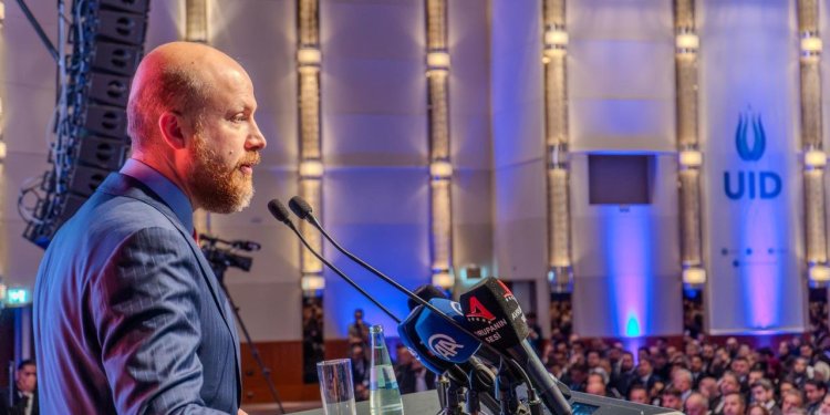 Erdogan’s son vows to stand against enemies at diaspora rally in Germany